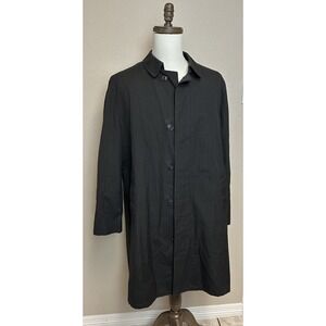 Vtg 1960's Penney's Towncraft Plus Penn-Prest Trench Coat Gray Lined Sz 38 - 40